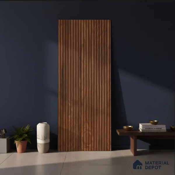 Wooden Look PN 03856 9.5 ft x 6 inch Charcoal Panel - 10 mm | Suitable for Feature Wall, TV Unit & Living Room | Width is Subjected to 5% Variation