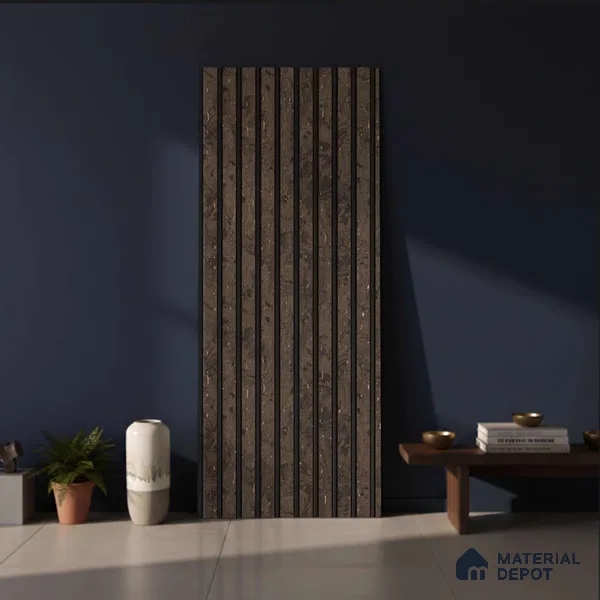 Brown Marble Look PN 03866 9.5 ft x 6 inch Charcoal Panel - 10 mm | Suitable for Feature Wall, TV Unit & Living Room | Width is Subjected to 5% Variation