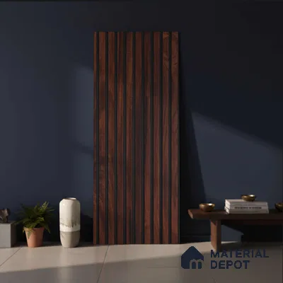 Wooden Look PN 03871 9.5 ft x 6 inch Charcoal Panel - 10 mm | Suitable for Feature Wall, TV Unit & Living Room | Width is Subjected to 5% Variation