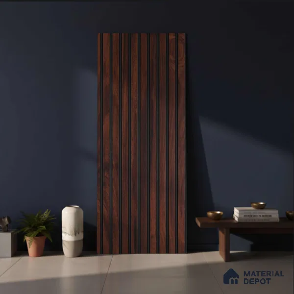 Wooden Look PN 03871 9.5 ft x 6 inch Charcoal Panel - 10 mm | Suitable for Feature Wall, TV Unit & Living Room | Width is Subjected to 5% Variation