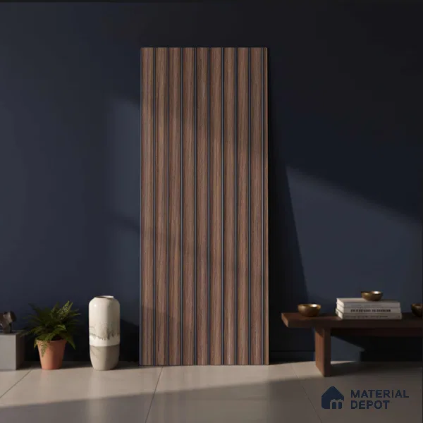Wooden Look PN 03893 9.5 ft x 6 inch Charcoal Panel - 10 mm | Suitable for Feature Wall, TV Unit & Living Room | Width is Subjected to 5% Variation