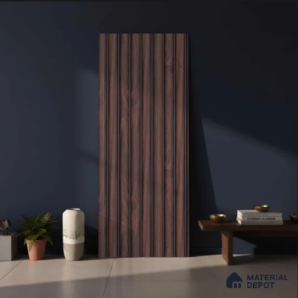 Wooden Look PN 03894 9.5 ft x 6 inch Charcoal Panel - 10 mm | Suitable for Feature Wall, TV Unit & Living Room | Width is Subjected to 5% Variation