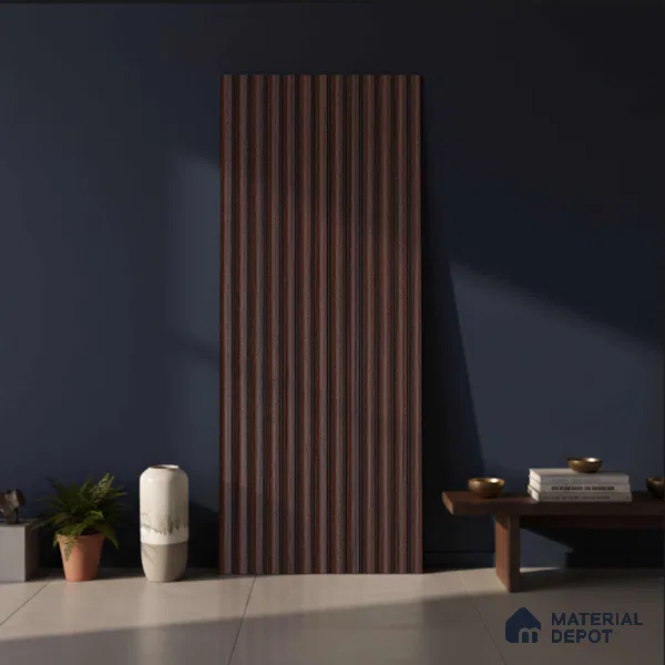 Wooden Look PN 03912 9.5 ft x 6 inch Charcoal Panel - 10 mm | Suitable for Feature Wall, TV Unit & Living Room | Width is Subjected to 5% Variation
