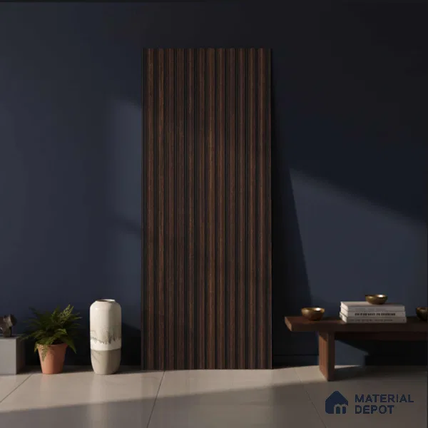Wooden Look PN 03913 9.5 ft x 6 inch Charcoal Panel - 10 mm | Suitable for Feature Wall, TV Unit & Living Room | Width is Subjected to 5% Variation