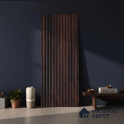 Wooden Look PN 03914 9.5 ft x 6 inch Charcoal Panel - 10 mm | Suitable for Feature Wall, TV Unit & Living Room | Width is Subjected to 5% Variation
