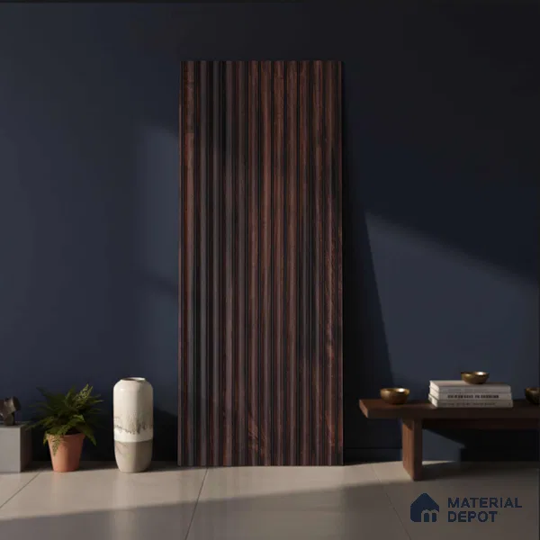 Wooden Look PN 03914 9.5 ft x 6 inch Charcoal Panel - 10 mm | Suitable for Feature Wall, TV Unit & Living Room | Width is Subjected to 5% Variation