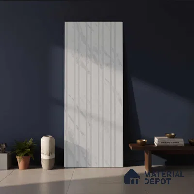 White Marble Look PN 03915 9.5 ft x 6 inch Charcoal Panel - 10 mm | Suitable for Feature Wall, TV Unit & Living Room | Width is Subjected to 5% Variation