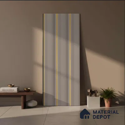 Grey Metallic Look PN 04068 9.5 ft x 4.9 inch Charcoal Panel - 12 mm | Suitable for Feature Wall, TV Unit & Living Room | Width is Subjected to 5% Variation