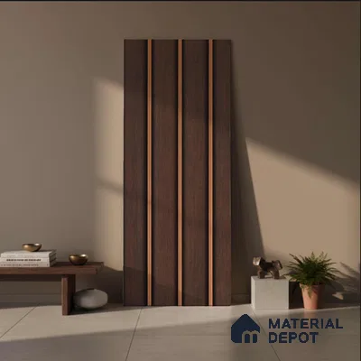 Wooden Look PN 04073 9.5 ft x 4.9 inch Charcoal Panel - 12 mm | Suitable for Feature Wall, TV Unit & Living Room | Width is Subjected to 5% Variation