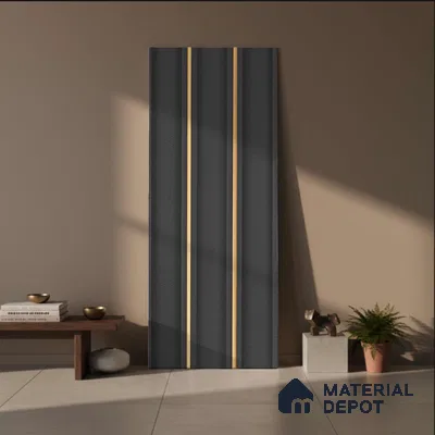 Wooden Look PN 04074 9.5 ft x 4.9 inch Charcoal Panel - 12 mm | Suitable for Feature Wall, TV Unit & Living Room | Width is Subjected to 5% Variation