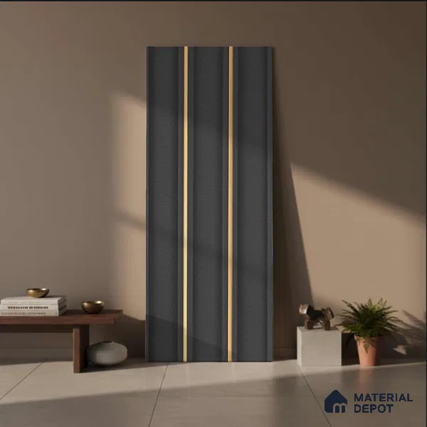 Wooden Look PN 04074 9.5 ft x 4.9 inch Charcoal Panel - 12 mm | Suitable for Feature Wall, TV Unit & Living Room | Width is Subjected to 5% Variation