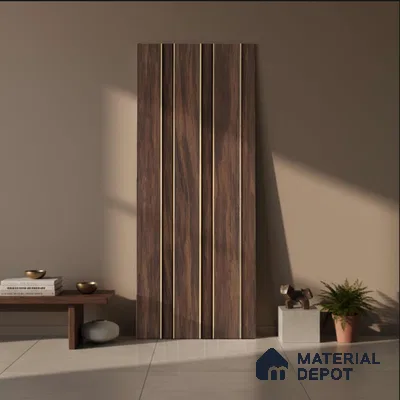 Wooden Look PN 04081 9.5 ft x 4.9 inch Charcoal Panel - 12 mm | Suitable for Feature Wall, TV Unit & Living Room | Width is Subjected to 5% Variation