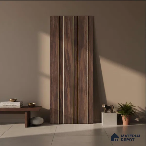 Wooden Look PN 04081 9.5 ft x 4.9 inch Charcoal Panel - 12 mm | Suitable for Feature Wall, TV Unit & Living Room | Width is Subjected to 5% Variation