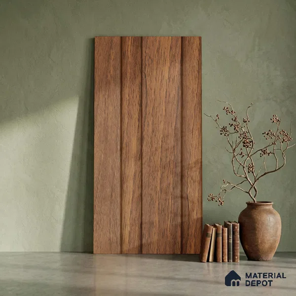 Wooden Look PN 04553 8 ft x 4.9 inch Charcoal Panel - 12 mm | Suitable for Feature Wall, TV Unit & Living Room | Width is Subjected to 5% Variation