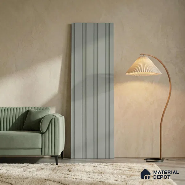 Green Plain Colour Look PN 05920 8 ft x 6 inch Charcoal Panel - 10 mm | Suitable for Feature Wall, TV Unit & Living Room | Width is Subjected to 5% Variation