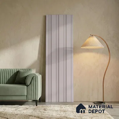Beige Plain Colour Look PN 05927 8 ft x 6 inch Charcoal Panel - 11 mm | Suitable for Feature Wall, TV Unit & Living Room | Width is Subjected to 5% Variation