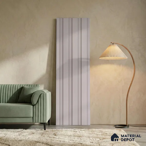 Beige Plain Colour Look PN 05927 8 ft x 6 inch Charcoal Panel - 11 mm | Suitable for Feature Wall, TV Unit & Living Room | Width is Subjected to 5% Variation