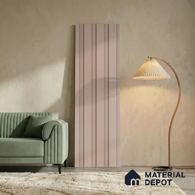 Beige Plain Colour Look PN 05931 8 ft x 6 inch Charcoal Panel - 11 mm | Suitable for Feature Wall, TV Unit & Living Room | Width is Subjected to 5% Variation