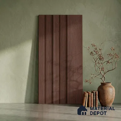 Wooden Look PN 06035 8 ft x 4.9 inch Charcoal Panel - 12 mm | Suitable for Feature Wall, TV Unit & Living Room | Width is Subjected to 5% Variation