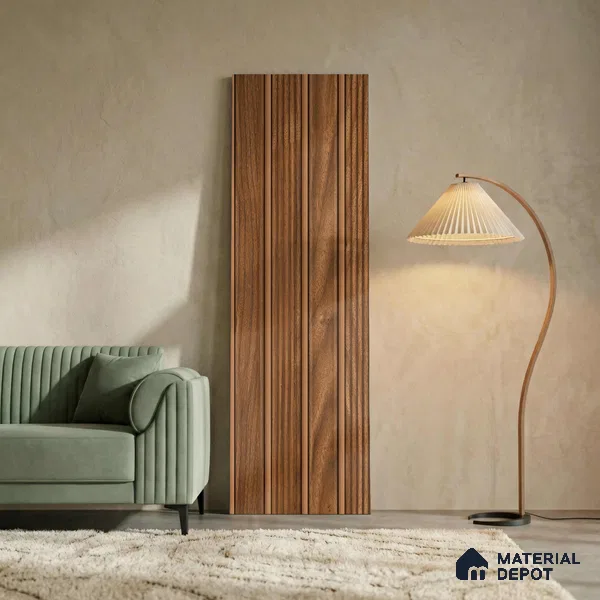 Wooden Look PN 06298 9.5 ft x 9.4 inch Charcoal Panel - 12 mm | Suitable for Feature Wall, TV Unit & Living Room | Width is Subjected to 5% Variation