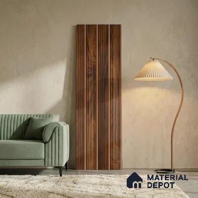 Wooden Look PN 06299 9.5 ft x 9.4 inch Charcoal Panel - 12 mm | Suitable for Feature Wall, TV Unit & Living Room | Width is Subjected to 5% Variation