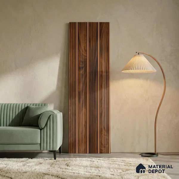 Wooden Look PN 06299 9.5 ft x 9.4 inch Charcoal Panel - 12 mm | Suitable for Feature Wall, TV Unit & Living Room | Width is Subjected to 5% Variation