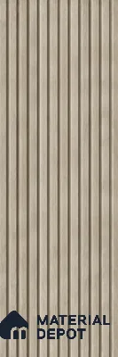 PN 06980 Wood Look Louver1 8 ft x 0.83 ft Texture Finish  - 10 mm | Suitable for Feature Wall, TV Unit & Living Room