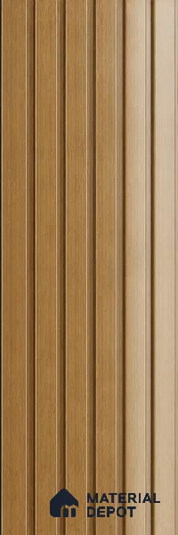 PN 07650 Wood Look Louver 8 ft x 0.83 ft Texture Finish  - 10 mm | Suitable for Feature Wall, TV Unit & Living Room