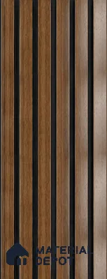 PN 07652 Wood Look Louver 8 ft x 0.83 ft Texture Finish  - 10 mm | Suitable for Feature Wall, TV Unit & Living Room
