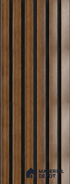 PN 07652 Wood Look Louver 8 ft x 0.83 ft Texture Finish - 10 mm | Suitable for Feature Wall, TV Unit & Living Room
