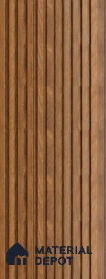 PN 07655 Wood Look Louver 8 ft x 0.83 ft Texture Finish  - 10 mm | Suitable for Feature Wall, TV Unit & Living Room