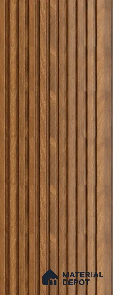 PN 07655 Wood Look Louver 8 ft x 0.83 ft Texture Finish - 10 mm | Suitable for Feature Wall, TV Unit & Living Room