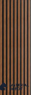 PN 07675 Wood Look Louver 9.5 ft x 0.83 ft Texture Finish  - 10 mm | Suitable for Feature Wall, TV Unit & Living Room