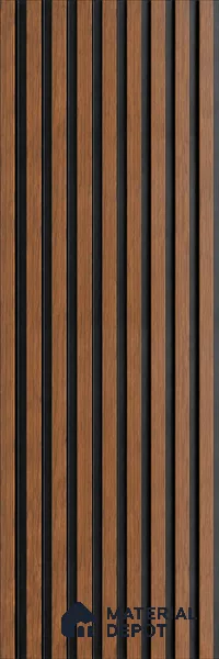 PN 07675 Wood Look Louver 9.5 ft x 0.83 ft Texture Finish  - 10 mm | Suitable for Feature Wall, TV Unit & Living Room