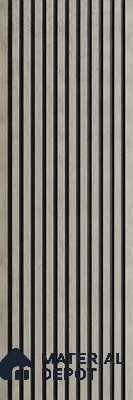 PN 07660 Wood Look Louver 8 ft x 0.83 ft Texture Finish  - 10 mm | Suitable for Feature Wall, TV Unit & Living Room