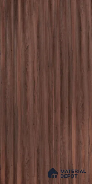 Wooden Fluted LM 18341 8 ft x 4 ft Texture Finish Decorative Laminate - 1.25 mm | Suitable for TV Unit,Wardrobe, Kitchen Cabinets