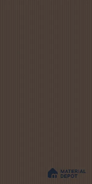 Chocolate Brown Fluted Solid Color LM 18356 8 ft x 4 ft Texture Finish Decorative Laminate - 1.25 mm | Suitable for TV Unit,Wardrobe, Kitchen Cabinets
