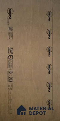 Oroply PL 00044 8 x 4 ft Classic BWP Grade | IS 303 BWP Certified Plywood - 6 mm | Warranty - 10 Years