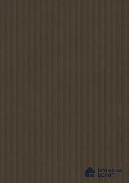Mocha Brown Fluted Solid Color 1E244 PF Mocha Brown 8 ft x 4 ft Texture Finish Decorative Laminate - 1 mm | Suitable for TV Unit,Wardrobe, Kitchen Cabinets