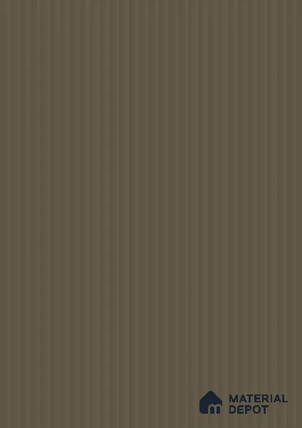Warm Grey Brown Fluted Solid Color 1E210 CFL Warm Grey 8 ft x 4 ft Texture Finish Decorative Laminate - 1 mm | Suitable for TV Unit,Wardrobe, Kitchen Cabinets