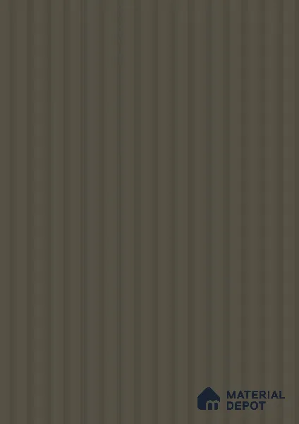Slate Brown Fluted Solid Color Look WFT 907 8 ft x 4 ft Texture Finish Decorative Laminate - 1 mm | Suitable for TV Unit, Wardrobe, Kitchen Cabinets
