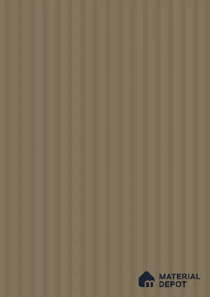 Caramel Brown Fluted Solid Color Look WFT 911 8 ft x 4 ft Texture Finish Decorative Laminate - 1 mm | Suitable for TV Unit, Wardrobe, Kitchen Cabinets