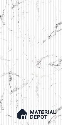 Marble Fluted LM 01848 8 ft x 4 ft Matte Finish Decorative Laminate - 1 mm | Suitable for TV Unit,Wardrobe, Kitchen Cabinets