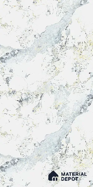White Marble Look LM 10878 8 ft x 4 ft Texture Finish Decorative Laminate - 1 mm | Suitable for TV Unit, Wardrobe, Kitchen Cabinets