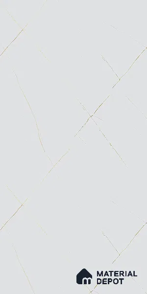 White Marble Look LM 10895 8 ft x 4 ft Glossy Finish Decorative Laminate - 1 mm | Suitable for TV Unit, Wardrobe, Kitchen Cabinets