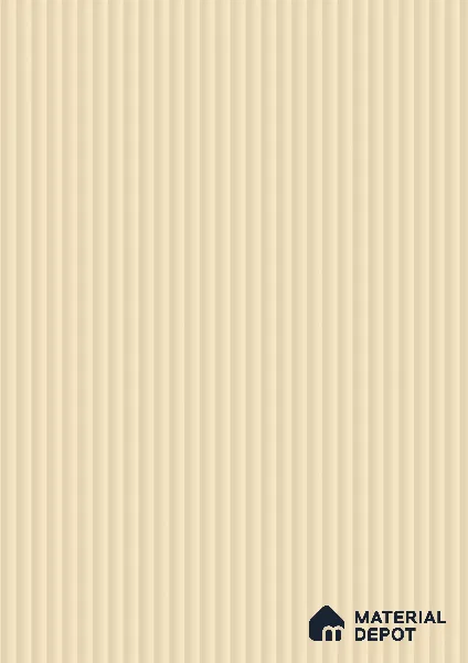 Fluted Solid Color Look LM 19441 M White Bamboo Texture Finish 8 ft x 4 ft Decorative Laminate - 1 mm | Suitable for TV Unit, Wardrobe, Kitchen Cabinets