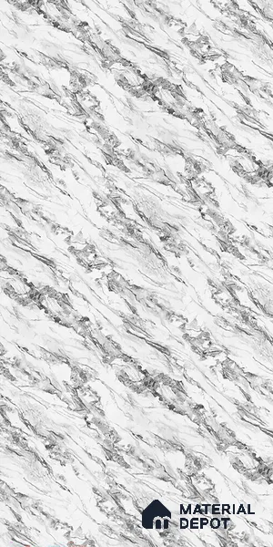 White Marble Look LM 21001 8 ft x 4 ft Matte Finish Decorative Laminate - 1 mm | Suitable for TV Unit, Wardrobe, Kitchen Cabinets