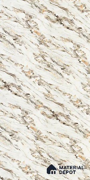 White Marble Look LM 21006 8 ft x 4 ft Matte Finish Decorative Laminate - 1 mm | Suitable for TV Unit, Wardrobe, Kitchen Cabinets