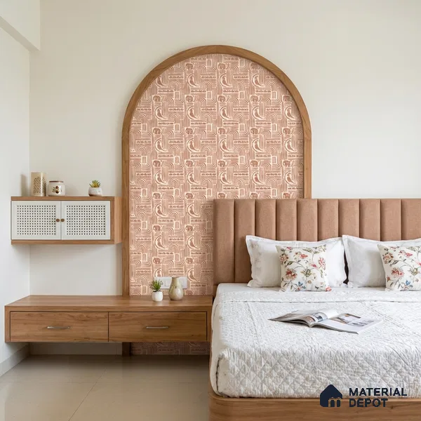 Brown Digital look LM 23942 Matikala Lippan Art 8 ft x 4 ft Texture Finish Decorative Laminate - 1.25 mm | Suitable for Living room,TV Unit, Highlighter Wall, Wardrobe, Feature Wall