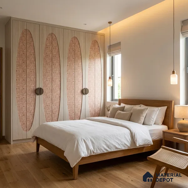 Brown Digital look LM 23942 Matikala Lippan Art 8 ft x 4 ft Texture Finish Decorative Laminate - 1.25 mm | Suitable for Living room,TV Unit, Highlighter Wall, Wardrobe, Feature Wall